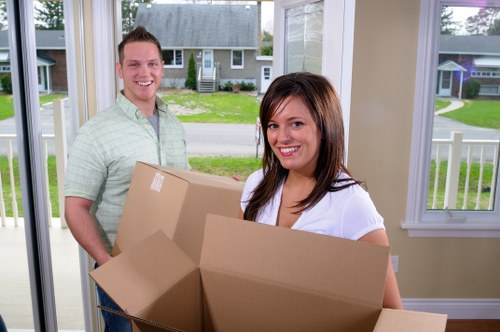 Removals team planning a home move in Brent near local residential streets