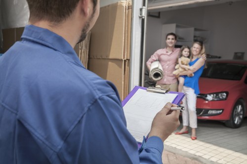 Student boxes and furniture being delivered to a Brent property