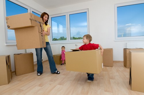Preparing furniture and boxes for storage in Brent