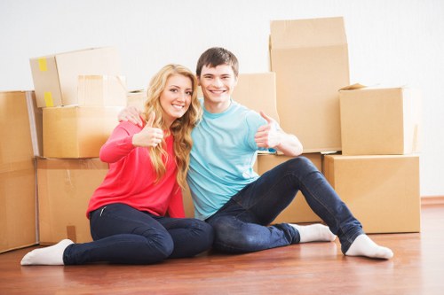 Packing fragile household items for transport in Brent